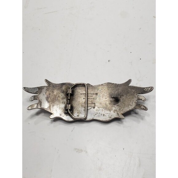 Vintage 2004 Harley Davidson Bar & Shield Flame Silver-Tone Belt Buck 99555-D4V - Picture 5 of 9